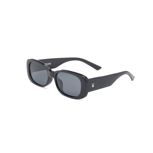 Black vibey kids and baby sunglasses with a logo on a white background - Vibe