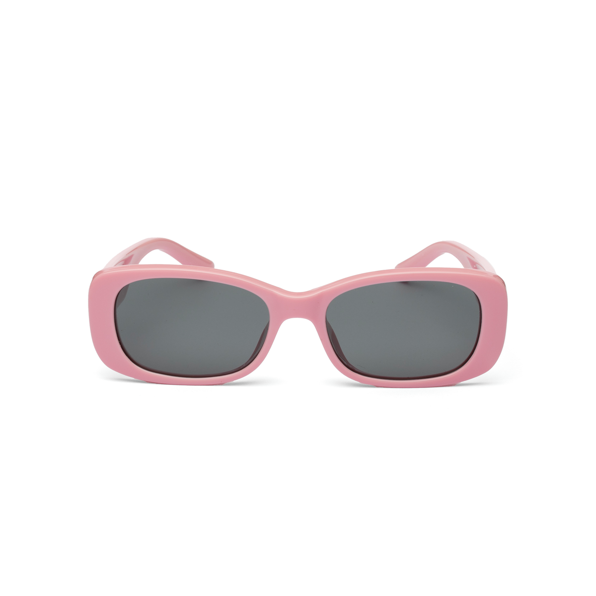 Pink vibey kids and baby sunglasses with a logo on a white background - Vibe